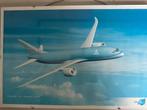 Ingelijste afbeeldingen KLM BOEING 737 Dreamliner, Ophalen of Verzenden, Zo goed als nieuw, Kaart, Foto of Prent