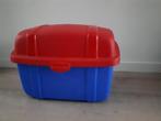 Kunststof opbergbox, rood met blauw, Minder dan 35 cm, Krat, Minder dan 50 cm, Minder dan 40 cm