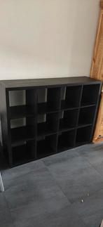 Ikea Kallax kast zwart 12 vakken 4x3, Ophalen, Zo goed als nieuw, 25 tot 50 cm, Minder dan 100 cm