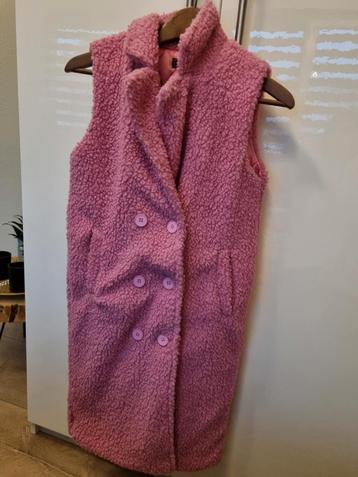 Nieuwe teddy imitatiebont faux fur vest gilet maat 34 XS beschikbaar voor biedingen