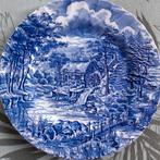 Alfred meakin  hand engraved  1grote bord en 11 kleine bordj, Antiek en Kunst, Antiek | Servies los, Ophalen of Verzenden