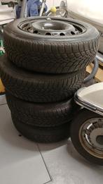 4x Winterbanden op velg 5x100  Skoda, Seat, Volkswagen, Audi, Auto diversen, Auto-accessoires, Ophalen, Gebruikt