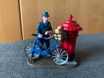 Lemax Postbode met Fiets & Brievenbus - Kerstdorp, Ophalen, Zo goed als nieuw