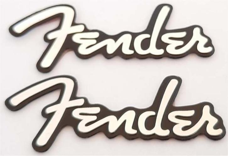 Fender Aluminium plaatje set, Auto diversen, Autostickers, Verzenden