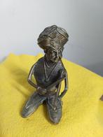 11694) Ahokrab  muziek man   brons hoog  10cm, Antiek en Kunst, Ophalen of Verzenden, Brons