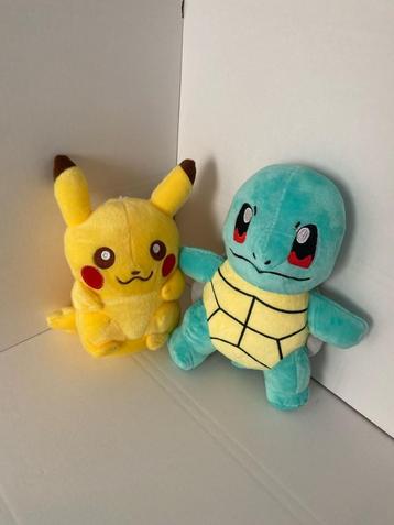 Pokémon Squirtle en Pikachu knuffel beschikbaar voor biedingen