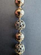 Monet ketting met gevlochten bolletjes, Sieraden, Tassen en Uiterlijk, Kettingen, Ophalen of Verzenden, Gebruikt, Goud, Overige materialen