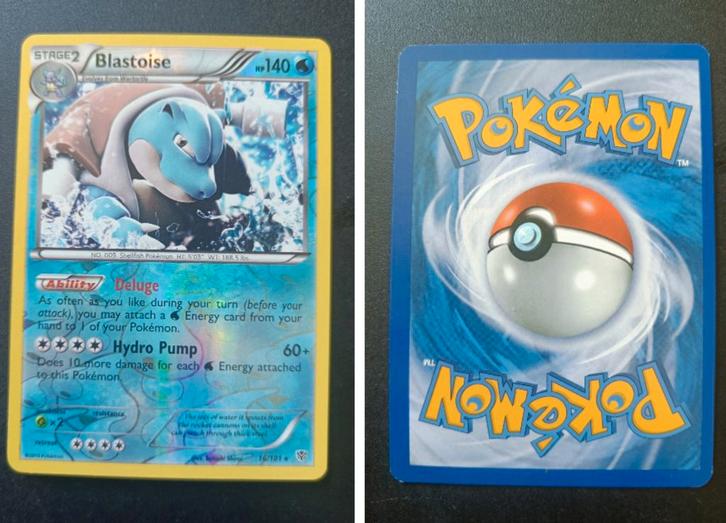 Blastoise Reverse Holo 16/101 Plasma Blast - Pokemon Kaart, Hobby en Vrije tijd, Verzamelkaartspellen | Pokémon, Zo goed als nieuw