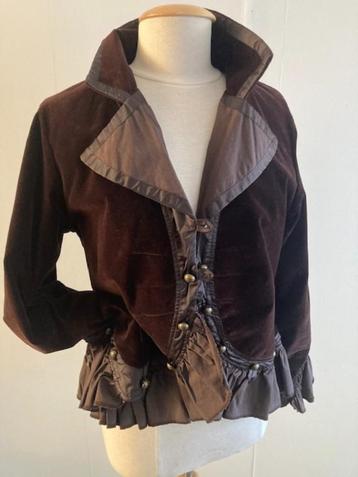 Fluweel in Donkerbruin Bijzonder jasje PL Land mt 42/44 beschikbaar voor biedingen