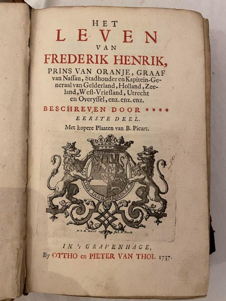 Frederik Hendrik, Prins van Oranje (1737) - Fragment, Antiek en Kunst, Kunst | Etsen en Gravures, Ophalen of Verzenden