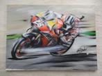 olieverfschilderij Dani Pedrosa 26 Alex Design HRC Honda, Motoren, Zo goed als nieuw, Ophalen