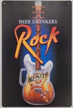 Rock beer drinker gitaar bier reclamebord van metaal deco, Info@deconoord.nl, Deco Noord, Nieuw, Ophalen of Verzenden
