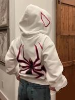 Trui hoodie wit witte spiderman L halloween, Verzenden, Gedragen, Maat 42/44 (L), Wit