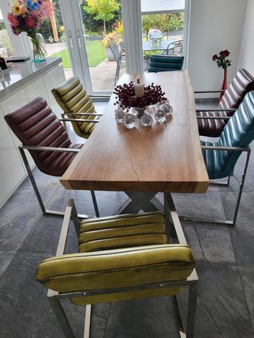 6 Rofra Ecoleder eetkamerstoelen - z.g.a.n. beschikbaar voor biedingen