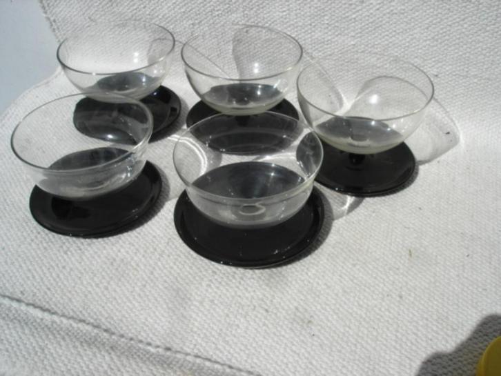 ijs -of fruit-coupes (5) Leerdam Copier jaren 30, Antiek en Kunst, Antiek | Glas en Kristal, Ophalen of Verzenden