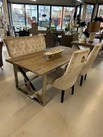 Eettafel + 2 stoelen & 1 zitbank NU VOOR MAAR €1700‼️, Huis en Inrichting, Stoelen, Ophalen, Nieuw, Wit, Stof