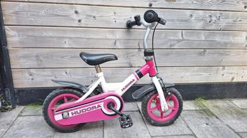 Kinderfiets | Hudora | Roze/Wit beschikbaar voor biedingen