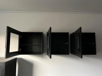 3 vitrinekastjes zwart model malm (ikea) - afbeelding 3