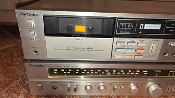 Technics tuner-versterker en cassettedeck samen beschikbaar voor biedingen
