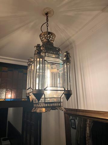 Oosterse Hanglamp met Glas beschikbaar voor biedingen