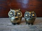 Twee messing uilen beeldjes, Ophalen of Verzenden, Zo goed als nieuw, Dier
