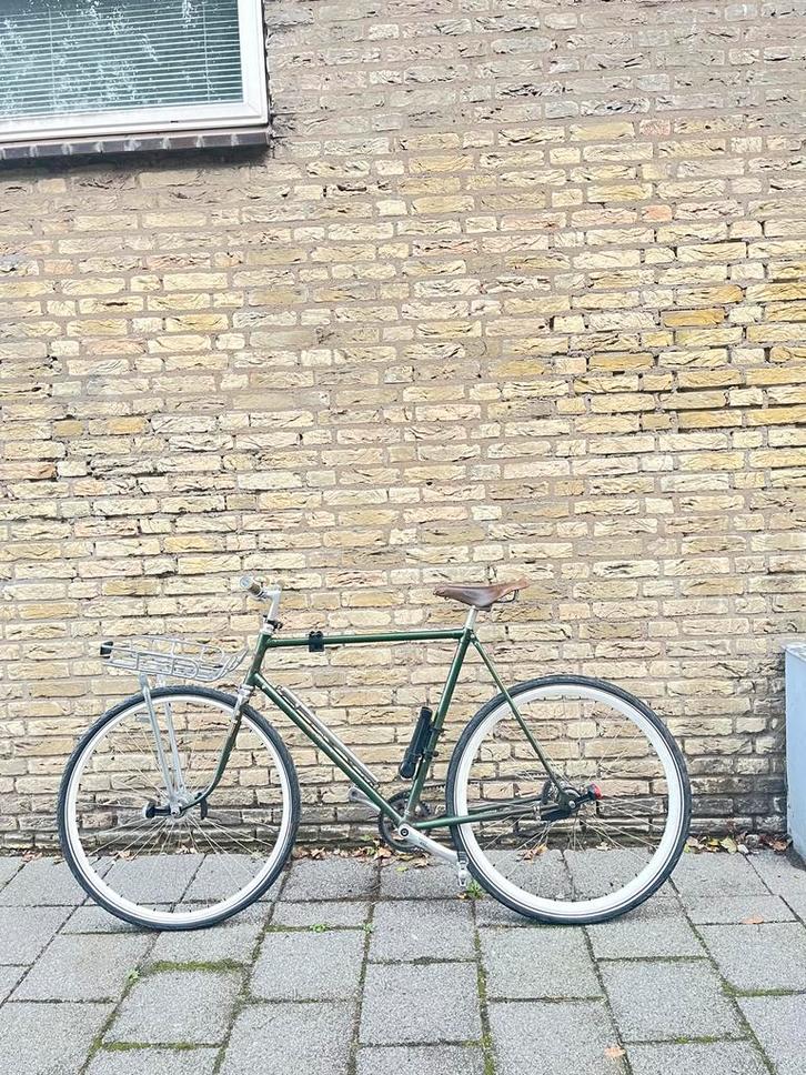 Retro Fongers Fixiefiets Uniek model met loopbandaandrijving, Fietsen en Brommers, Fietsen | Racefietsen, Ophalen of Verzenden