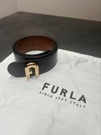 Furla - riem van leer - zwart met goud, 80 tot 90 cm, 3 tot 5 cm, Furla, Tailleriem