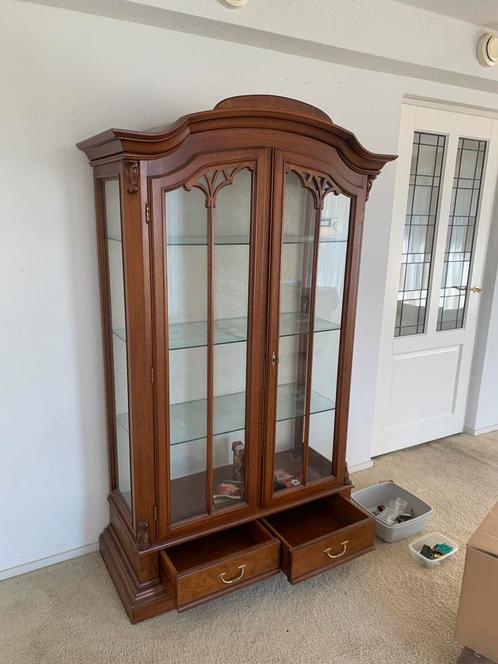Vitrine kast, Huis en Inrichting, Kasten | Vitrinekasten, Gebruikt, 150 tot 200 cm, 100 tot 150 cm, 25 tot 50 cm, Overige houtsoorten