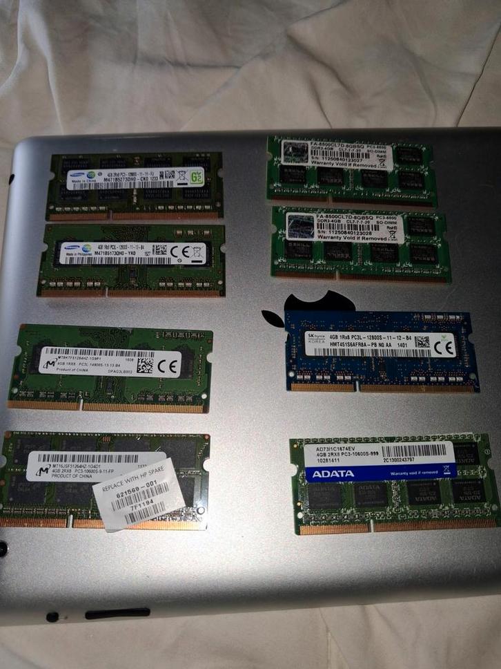 Diverse DDR Geheugen Modules - Verschillende Groottes, Computers en Software, RAM geheugen, Gebruikt, Laptop, 4 GB, DDR3, Ophalen of Verzenden