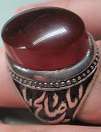 Kalligrafie ring zeldzaam ca 1970 excellent 32 gram m 21, Ophalen, 20 of groter, Zo goed als nieuw, Dame of Heer