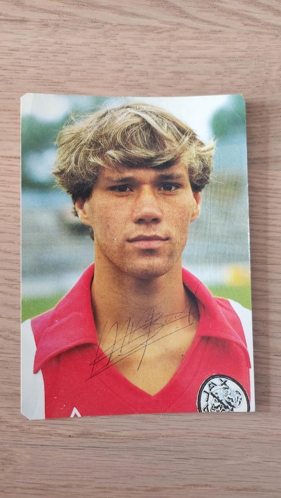 Ansichtkaart van voetballer Marco van Basten, Verzamelen, Sportartikelen en Voetbal, Zo goed als nieuw, Spelerskaart, Buitenlandse clubs