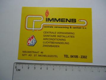 sticker oud IMMENS St Michielsgestel cv loodgieter zwembad  beschikbaar voor biedingen