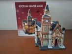 Kerst huisje - Porseleinen Kerk met Verlichting, Ophalen, Zo goed als nieuw
