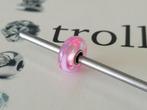Trollbeads roze lint, 1 bedel, Ophalen of Verzenden, Zo goed als nieuw, Trollbeads