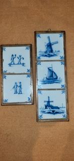 Oude tegeltjes in een lijst, Antiek en Kunst, Antiek | Wandborden en Tegels, Ophalen