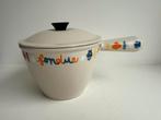 Le Creuset fonduepan beige multicolour gietijzer, Ophalen of Verzenden, Zo goed als nieuw, Gietijzer, Koekenpan of Braadpan