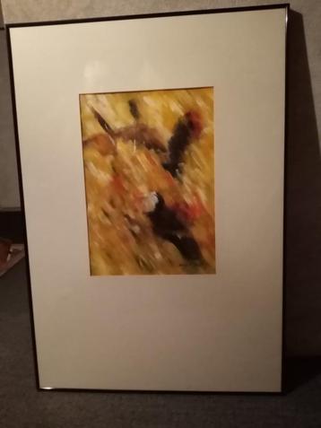 Te koop schilderij + lijst en passe-partout van Victor Odoi. beschikbaar voor biedingen