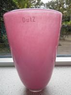 Glazen Vaas merk Dutz roze glas meet ca 25 cm hoog, Ophalen, Gebruikt, Overige kleuren, Glas