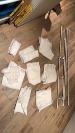 4x 2 meter kunststof gordijnrail inclusief vitrage, Ophalen, Gebruikt, 200 cm of meer