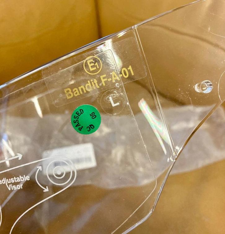 Nieuw vizier BANDIT F-A-01 voor Alien II CARBON/ Fighter EXX, Motoren, Kleding | Motorhelmen, Dames, Heren, Kinderen, Integraalhelm