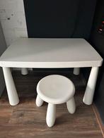 IKEA Mammut wit kindertafel met stoel, Gebruikt, Ophalen of Verzenden, Tafel(s) en Stoel(en)