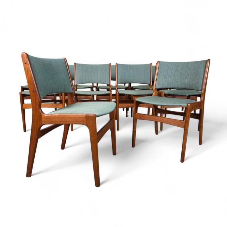 Erik Buch model 89, Anderstrup vintage jaren 60 Deense stoel, Huis en Inrichting, Stoelen, Gebruikt, Vijf, Zes of meer stoelen