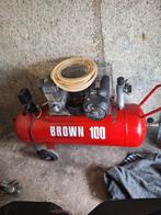 Compressor Brown 100 - Goede Staat!, Doe-het-zelf en Verbouw, Compressors, Gebruikt, 6 tot 10 bar, Ophalen of Verzenden, Minder dan 200 liter/min