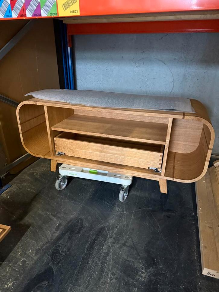 Handgemaakt Eiken TV Meubel - Eyecatcher! 2 stuks, Huis en Inrichting, Kasten | Televisiemeubels, Nieuw, Minder dan 100 cm, 100 tot 150 cm