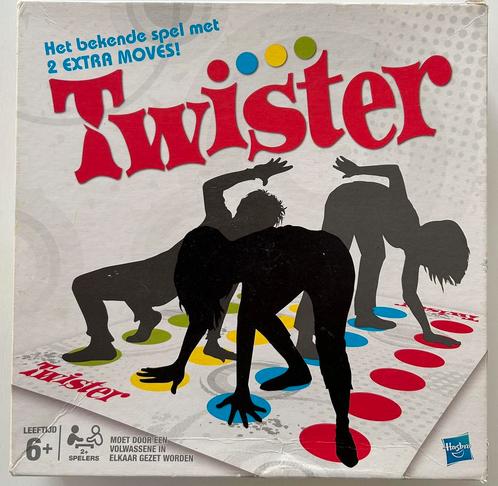 Twister  gezelschapsspel van Hasbro compleet, Hobby en Vrije tijd, Gezelschapsspellen | Overige, Zo goed als nieuw, Een of twee spelers