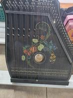 Antieke Citer met Bloemmotief, Ophalen of Verzenden, Zo goed als nieuw