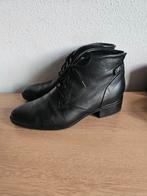 Durea leren schoenen boots maat 7 (40) ZGAN, Ophalen of Verzenden, Zo goed als nieuw, Zwart