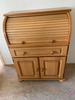 Rolluik secretaire blank eiken, Huis en Inrichting, Bureaus, Ophalen, Gebruikt, Bureau