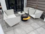 Lounge set met kussens en tafel, 4 zitplaatsen, Gebruikt, Aluminium, Ophalen of Verzenden