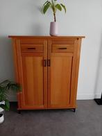 Massief eiken meidenkast, Ophalen, Gebruikt, 25 tot 50 cm, 100 tot 150 cm